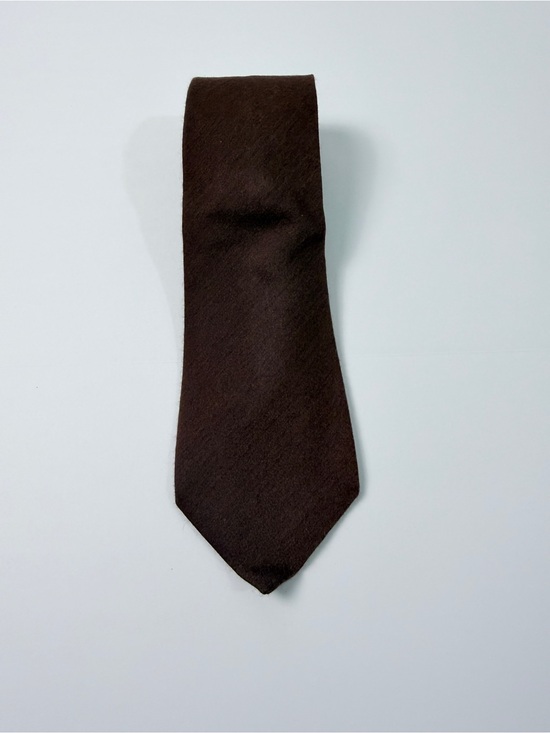 Banana Republic Other - Banana Republic Brown Wool Silk Tie Made In Italy Solid Textured Necktie Mens